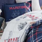 Dekbedovertrek Maritime - katoen - 140x220 + 60x70 cm