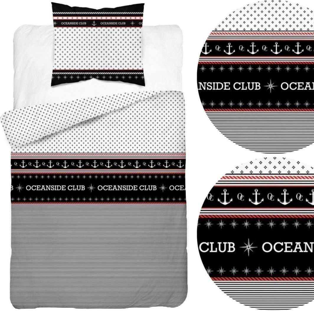 Dekbedovertrek Oceanside Club - katoen - 140x200 + 70x80 cm