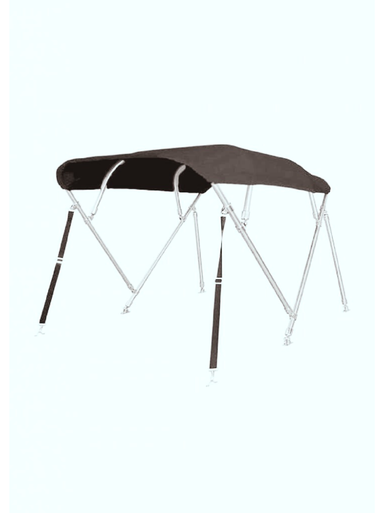 Biminitop | RVS 4-boogs | Breedte 215 <> 228 cm - Hoogte 117 cm