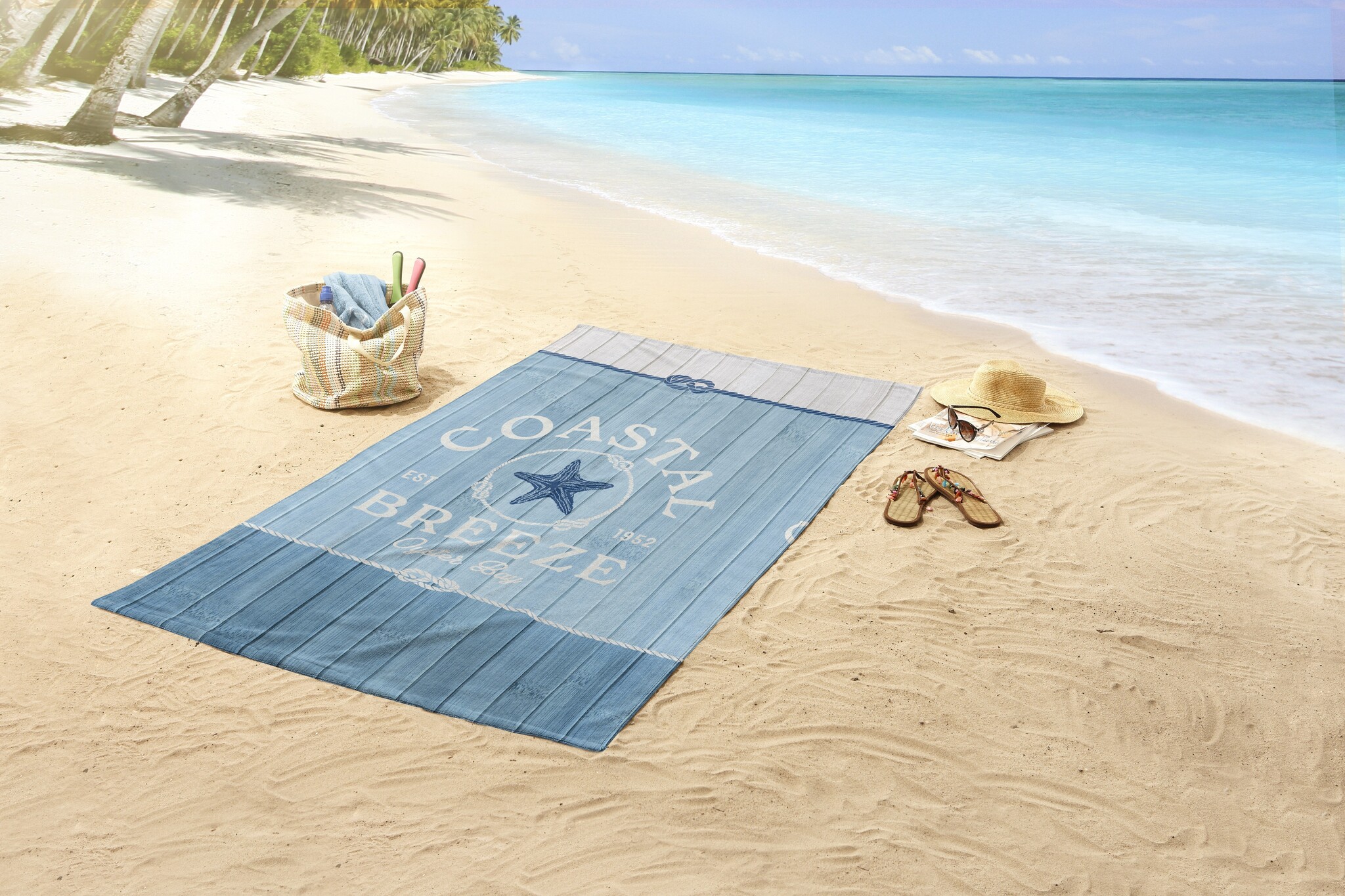 Strandlaken Coastal - 100x180 cm - 100% polyvelours