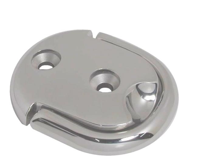 RVS grondplaat met enkel klapbaar oog - RVS A4-AISI316