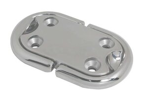 RVS grondplaat met dubbel klapbaar oog - RVS A4-AISI316