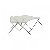 Biminitop basic | RVS 3-boogs | Breedte 185 <> 198 cm - Hoogte 117 cm