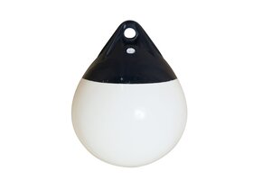 Ronde stootwillen - wit met blauwe kop