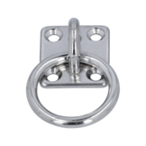 RVS Dekoog met ring en vierkante grondplaat