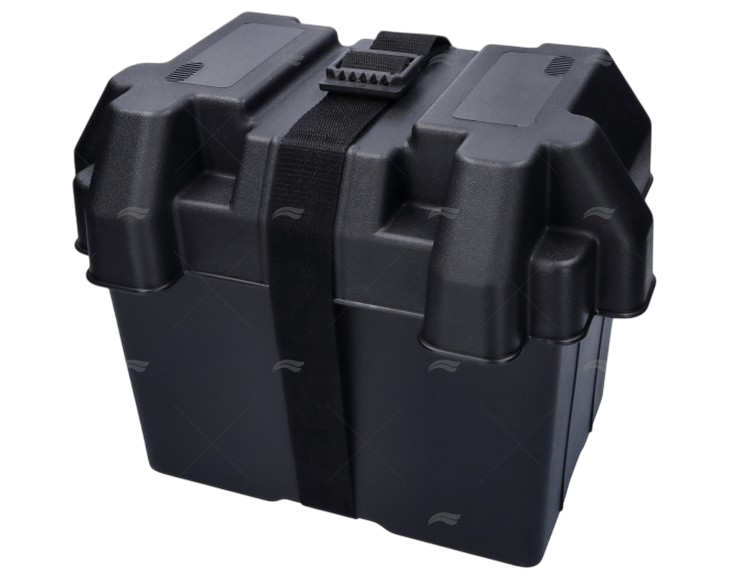 Accubak met riem en beugel voor bevestiging