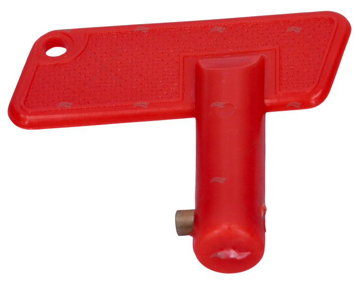 Reserve sleutel voor accu hoofdschakelaar