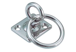 RVS Dekoog met ring en vierkante grondplaat