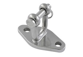 RVS grondplaat met d-sluiting - RVS A4-AISI 316