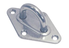 RVS Dekoog met ruitvormige grondplaat