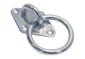 RVS Dekoog met ring en ruitvormige grondplaat