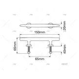 RVS kikker met draadeind