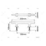 RVS kikker met draadeind