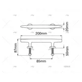 RVS kikker met draadeind