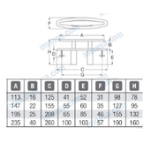 Verzonken RVS kikker met veer - RVS A4-AISI316