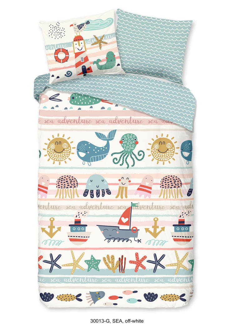 Dekbedovertrek Sea - katoen - 1-persoons