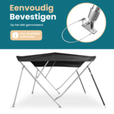 RVS  biminitop - 3-boogs - Breedte 264 <> 283 cm - Hoogte 117 cm