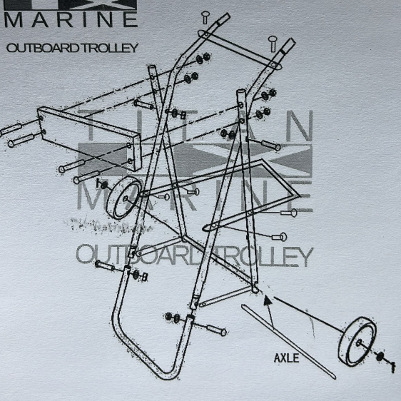 Buitenboordmotor trolley tot 60 kg