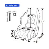 Sport Flip Up Captain Boat Seat - Bootstoel - Ivory Beige - Ergonomisch