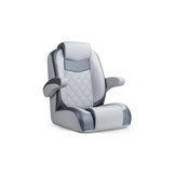 Kapiteinstoel met armleuningen - Bootstoel - Verstelbare Rugleuning - Grijs Antraciet - Ergonomisch