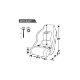 Flip-Up Bootstoel - Stuurstoel - Ergonomisch - Wit Navy Blue - Hoge Rugleuning