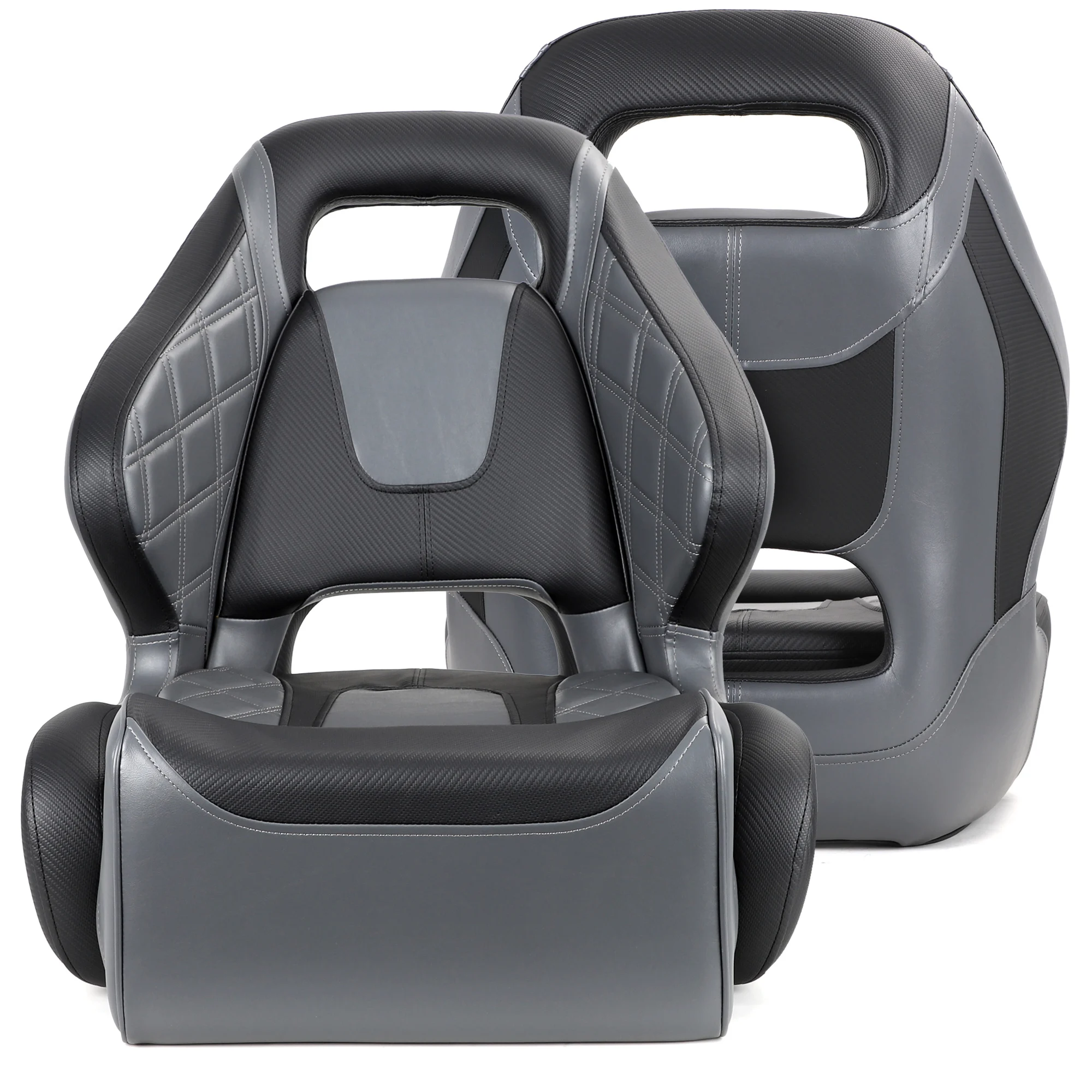 Sport Flip Up Captain Bucket Seat - Bootstoel - Zwart Charcoal - Hoge Rugleuning - Ergonomisch
