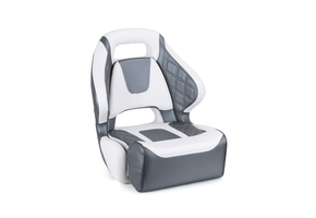 Sport Flip Up Captain Bucket Seat - Bootstoel - Wit Charcoal - Hoge Rugleuning - Ergonomisch
