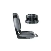 High Back Bootstoel - Hoge Rugleuning - Zwart Steenkoolgrijs - UV Bestendig Vinyl