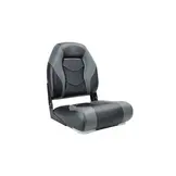 High Back Folding Boat Seat - Inklapbare Bootstoel - Hoge Rugleuning - Zwart Antraciet
