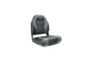 High Back Folding Boat Seat - Inklapbare Bootstoel - Hoge Rugleuning - Zwart Antraciet