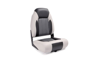 Opklapbare Bootstoel - Hoge Rugleuning - Wit Zwart Grijs - Aluminium Scharnieren - Ergonomisch