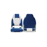 High Back Bootstoel - Hoge Rugleuning - Wit Blauw - Ergonomisch - Weerbestendig