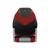 Opklapbare Bootstoel - Hoge Rugleuning - Rood Zwart Grijs - Aluminium Scharnieren - Ergonomisch
