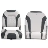 Low Back Bootstoel - Compacte Bootstoel - Lage Rugleuning - Wit Charcoal