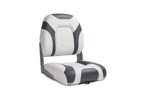 Low Back Bootstoel - Compacte Bootstoel - Lage Rugleuning - Wit Charcoal