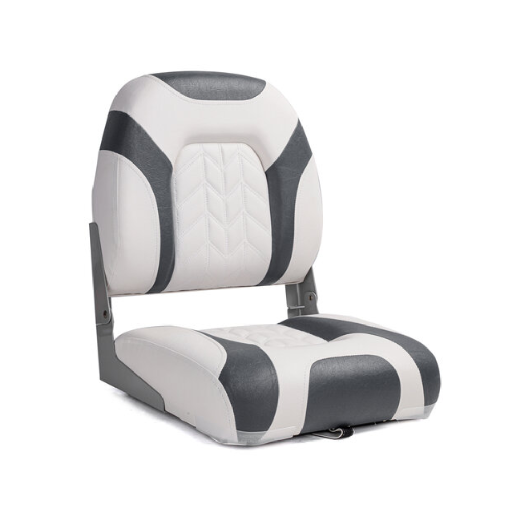 Low Back Bootstoel - Compacte Bootstoel - Lage Rugleuning - Wit Charcoal