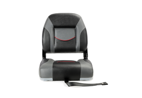 Opklapbare Bootstoel - Lage Rugleuning - Grijs Zwart - Marine Vinyl - Compact