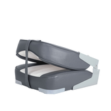Low Back Boat Seat - Inklapbare Bootstoel - Lage Rugleuning - Wit Grijs - Compact Design