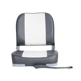 Low Back Boat Seat - Inklapbare Bootstoel - Lage Rugleuning - Wit Grijs - Compact Design