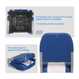 Low Back Boat Seat - Inklapbare Bootstoel - Lage Rugleuning - Wit Navy - Compact Design