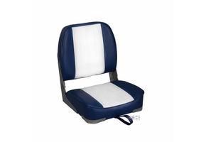 Low Back Boat Seat - Inklapbare Bootstoel - Lage Rugleuning - Wit Navy - Compact Design