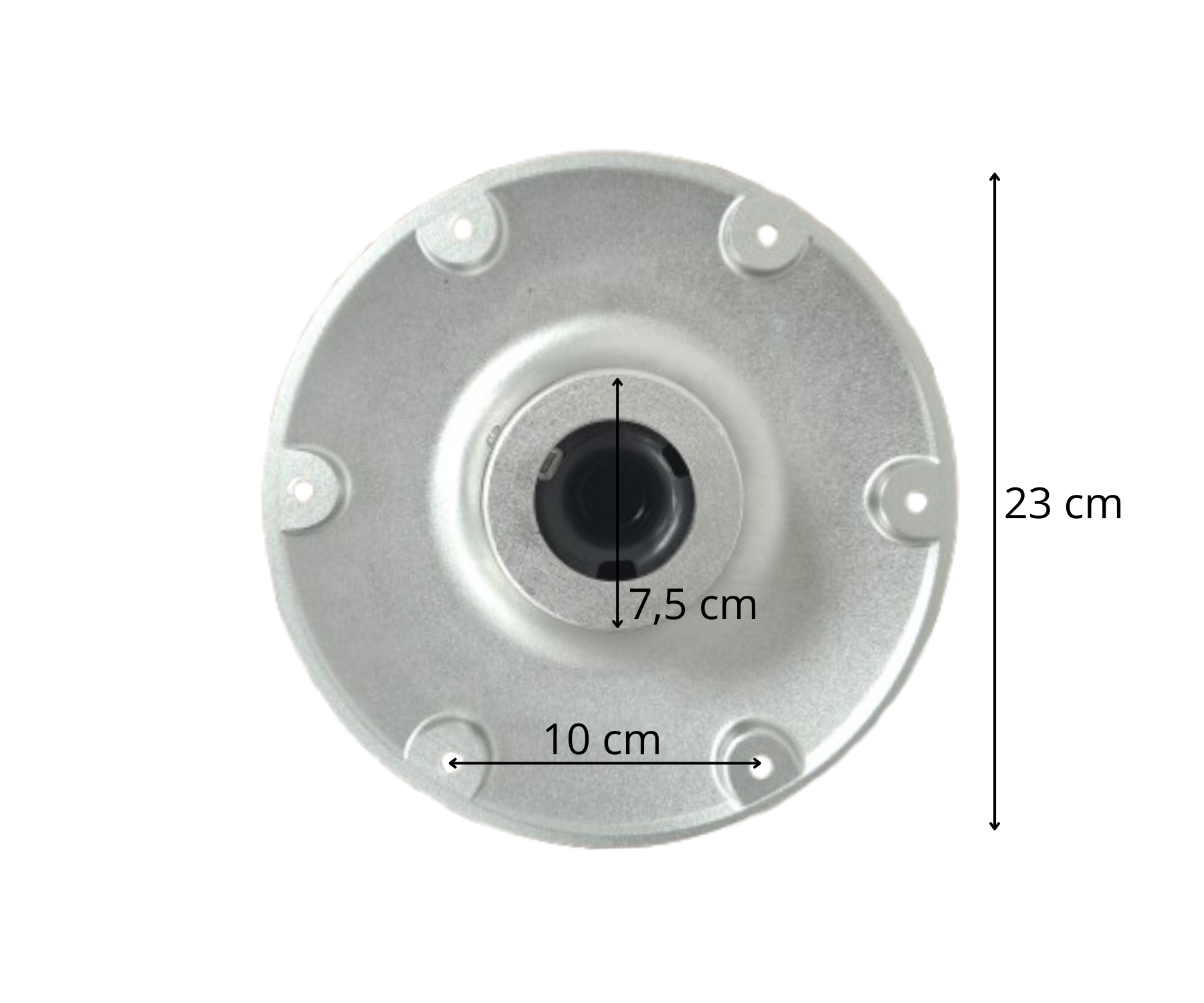 Stoelpoot met slede- Hoogte  38 cm - aluminium - voor en achteruit verstelbaar
