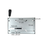 Stoelpoot met slede- Hoogte  38 cm - aluminium - voor en achteruit verstelbaar