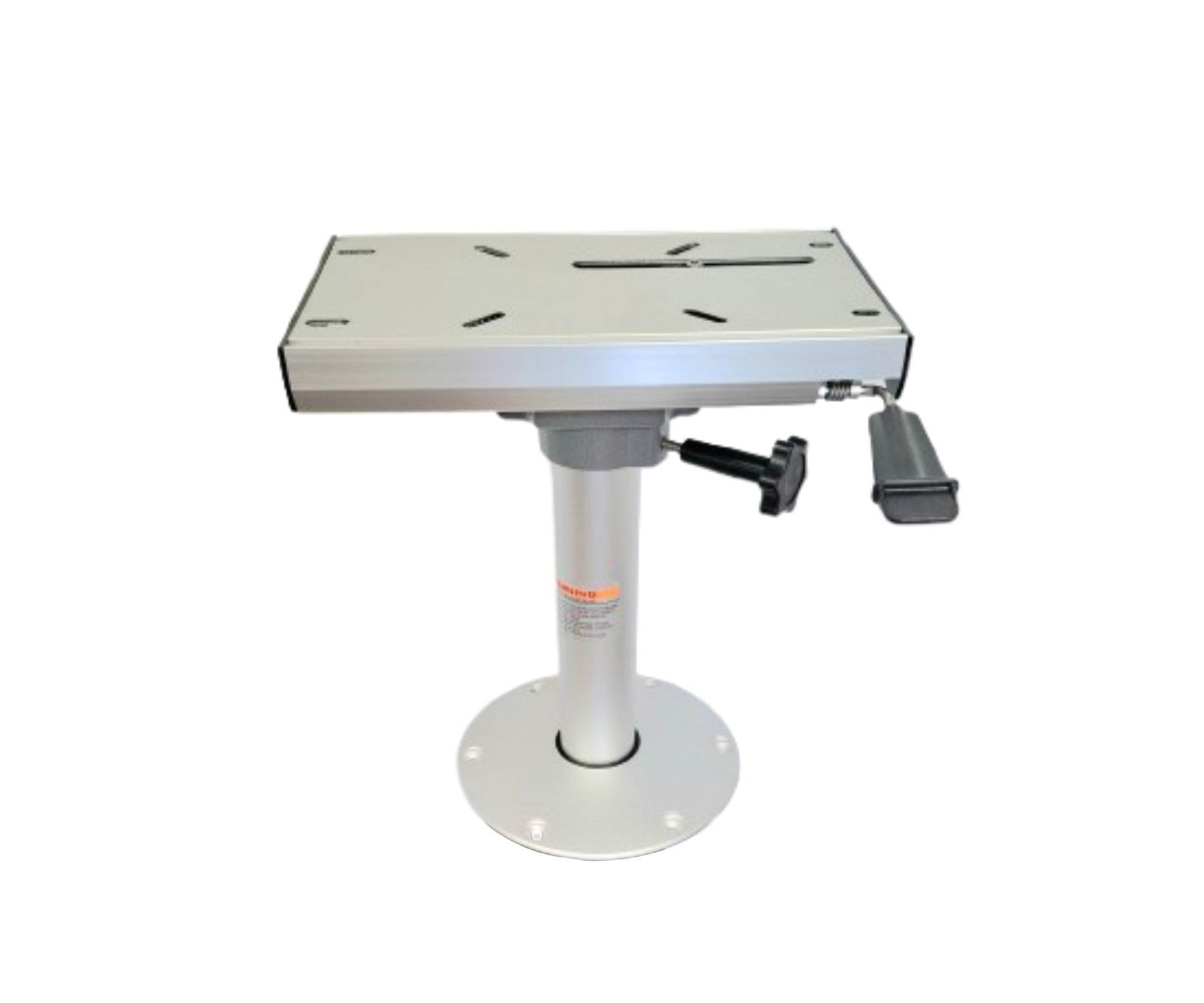 Stoelpoot met slede- Hoogte  38 cm - aluminium - voor en achteruit verstelbaar