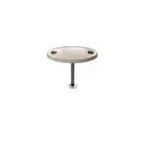 Ovale tafelblad set met 2 RVS bekerhouders - Inclusief tafelpoot 68,5 cm - aluminium