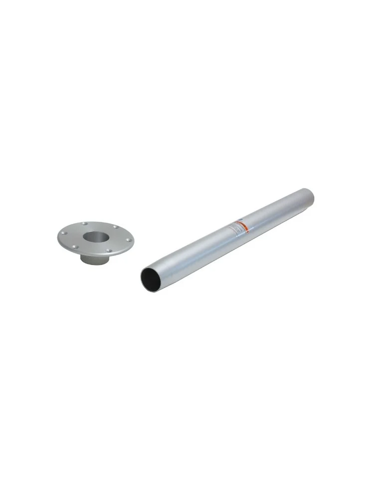 Aluminium tafelpoot inbouw - 68,5 cm - met vloerplaat en tafelbase
