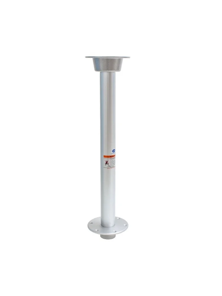 Aluminium tafelpoot inbouw - 68,5 cm - met vloerplaat en tafelbase