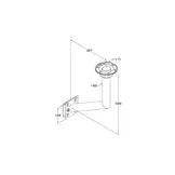 Afneembaar aluminium tafelpoot voor wandmontage