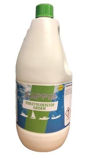 Toiletvloeistof groen - 2 liter fles - geuronderdrukkend - bevordert afbraak