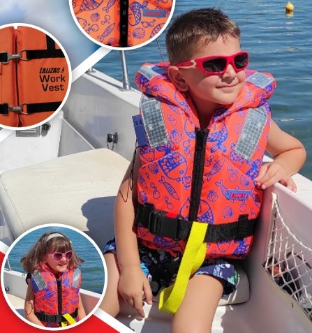 Kinderreddingsvest - ISO Fluo Orange 150N - – CE Gecertificeerd – Reflectie – Fluitje